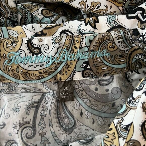 Tommy Bahama button front paisley design shirt size 4 - Picture 7 of 7